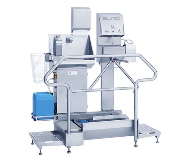 Estación higienizante 23876-800 con Mano Control 23745 y lavamanos